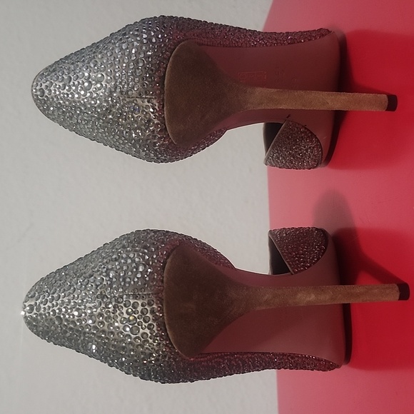 GUCCI Swarovski Crystals Strass d'Orsay Almond Pointy Toes Heels 39 - Picture 6 of 7